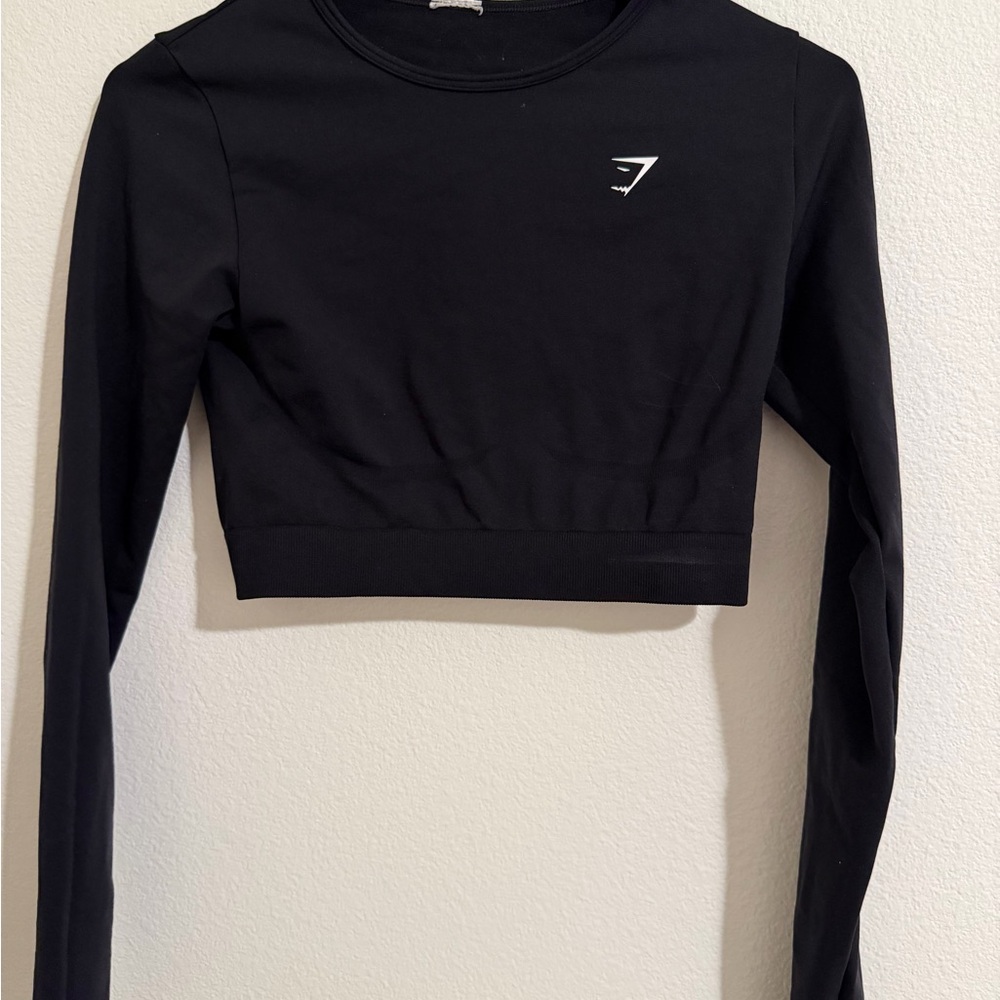 Gymshark Black Long Sleeve Crop Top